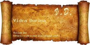 Vidra Dorina névjegykártya