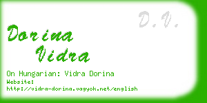 dorina vidra business card